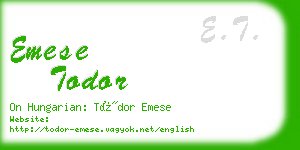 emese todor business card